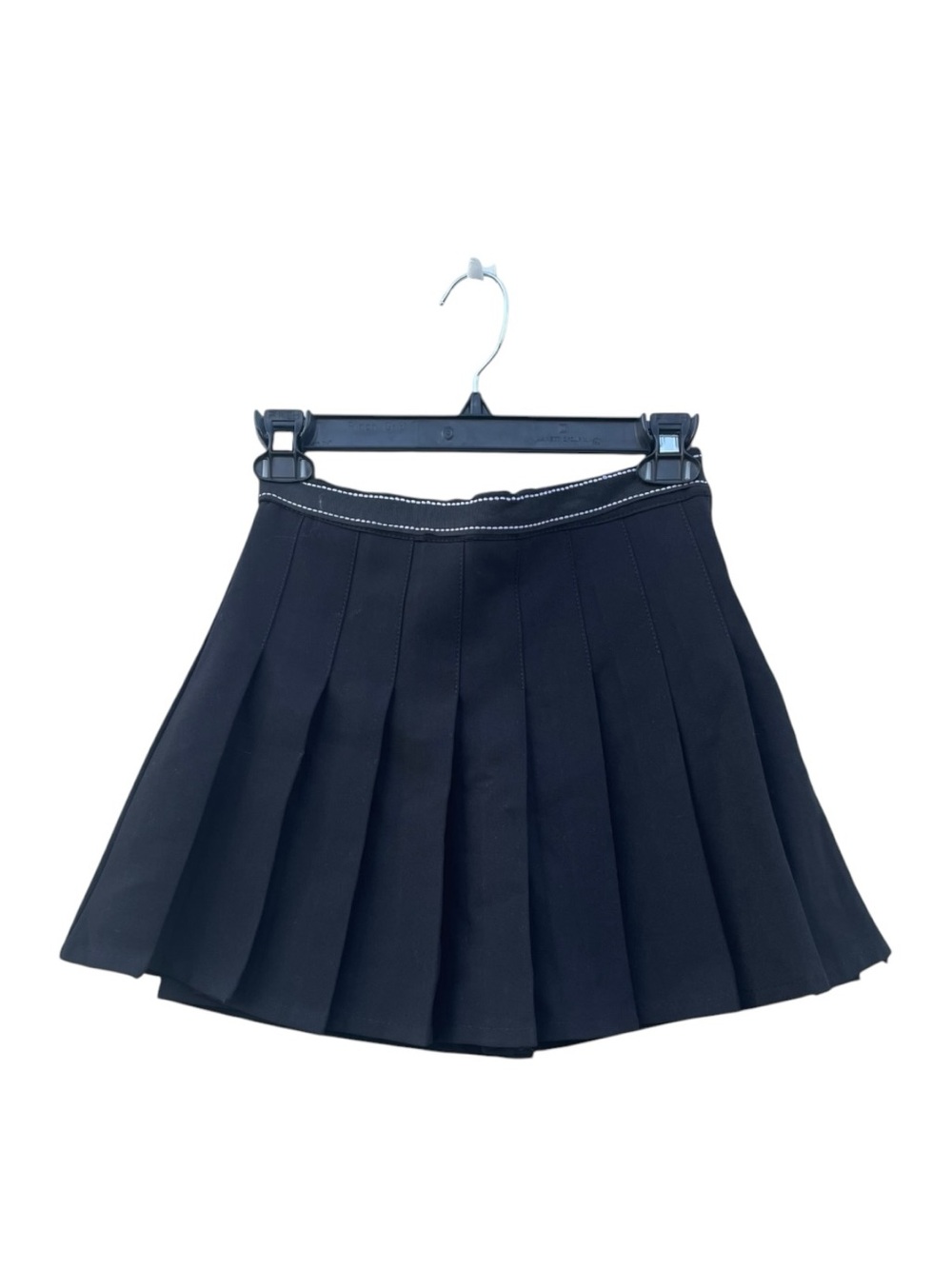 Anaobai Ameicom Black Pleated High Wasted Mini Skort Size S NWT